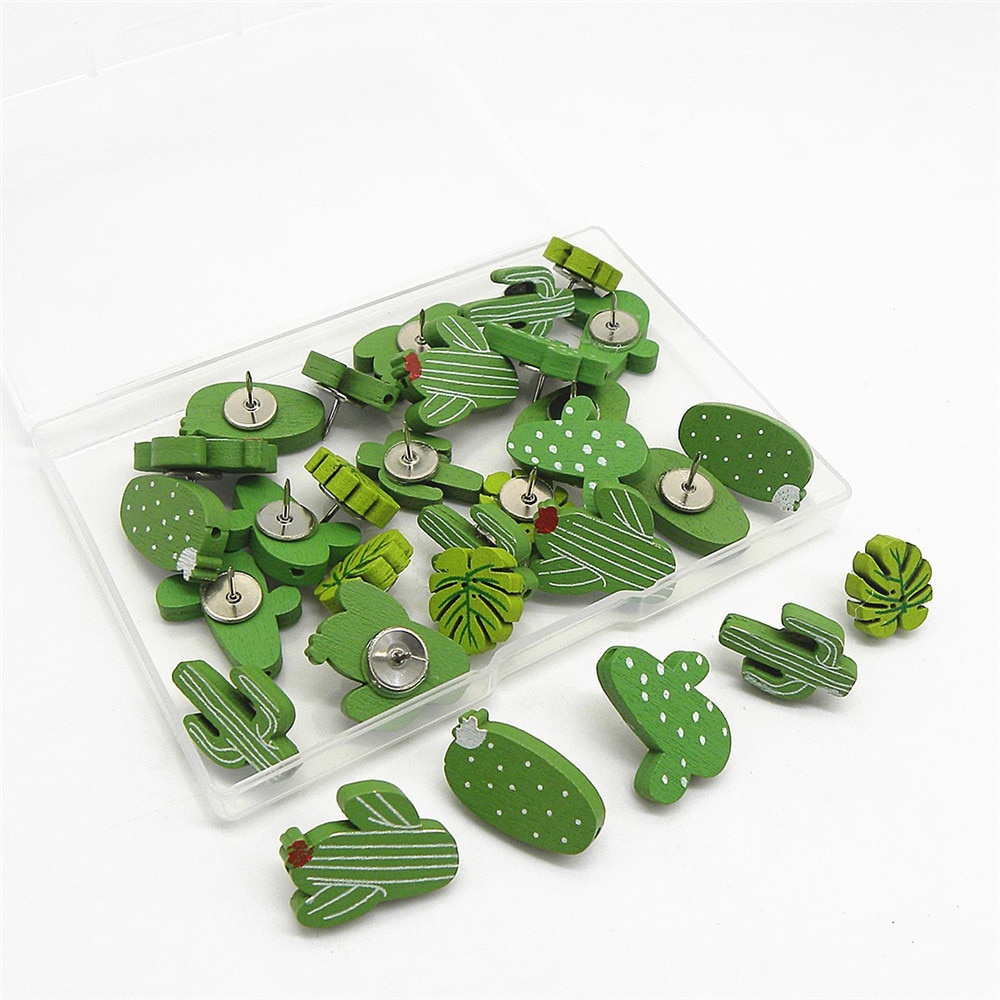 Chinchetas de empuje para mapa, Pin de corcho para dibujo de pared de fotos, suministros escolares de oficina, 30 Uds.