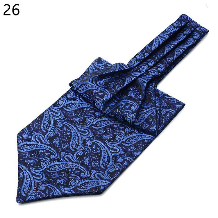 Mannen Vintage Polka Dot Wedding Formele Das Ascot Zelf Britse Stijl Gentleman Polyester Zijde Paisley Das Pak Bruiloft