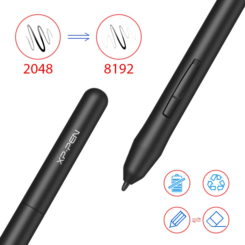 Ritplatta xppen  g430s grafisk ritplatta med 8192 trycknivåer batterifri stylus 4 x 3 tums surfplatta för windows mac