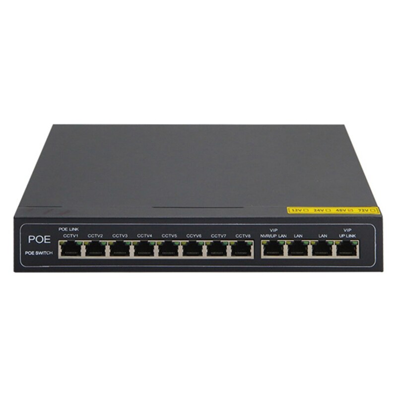 8+4 Fast Ethernet Switch 48V Standard POE Switch NF1208 Network Switch Monitoring Splitter: GS