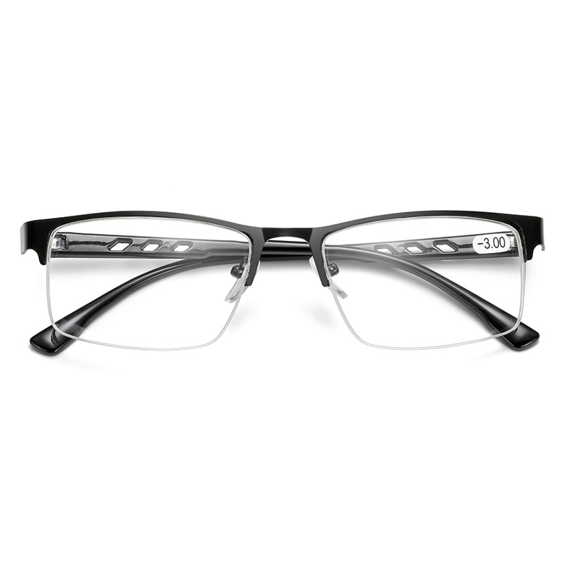 Ahora Metal Half Frame Optical Glasses Frame Myopia Men Women Dioptric Men Simple Business Spectacle Frames -1.0 to -4.0