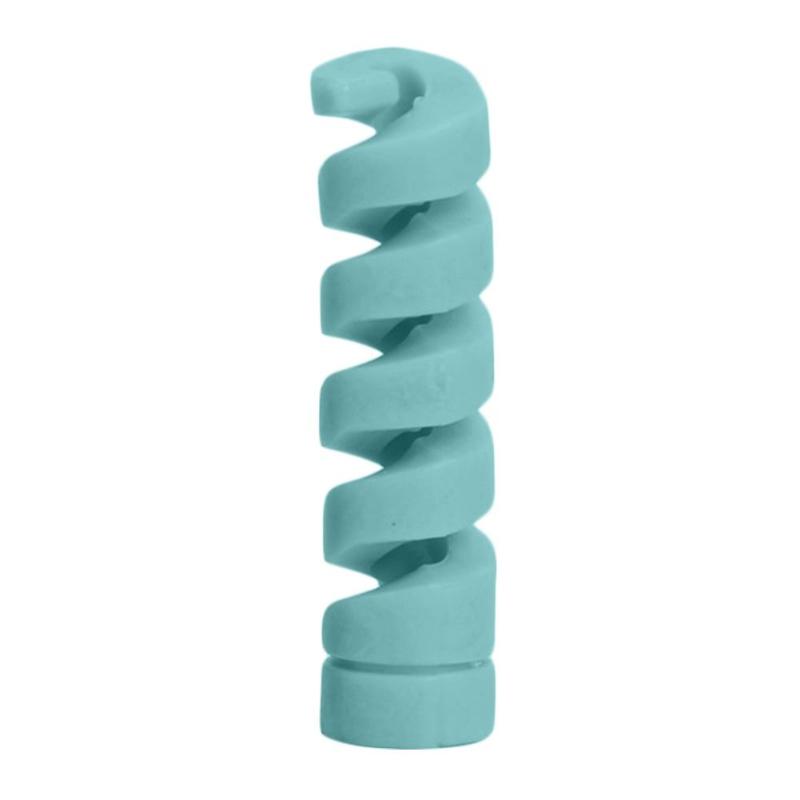 1pc opladningskabel beskytter spar cover til iphone android usb oplader kabel ledning ærme spiral beskyttende 35*10mm: Blå