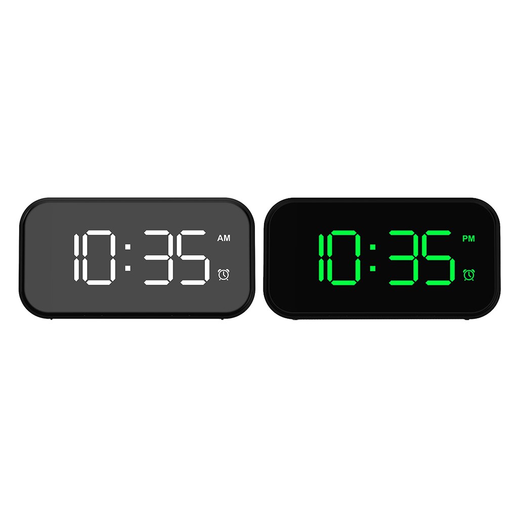 Snooze Digital Alarm Clock 5 Inches LED Screen USB Port Big Digit Display