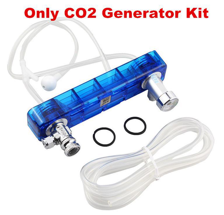 Kit de generador de Co2 para acuario, sistema de control D501, conjunto de válvulas para planta de agua o difusor de Co2 4 en 1, accesorios para acuario: Azul