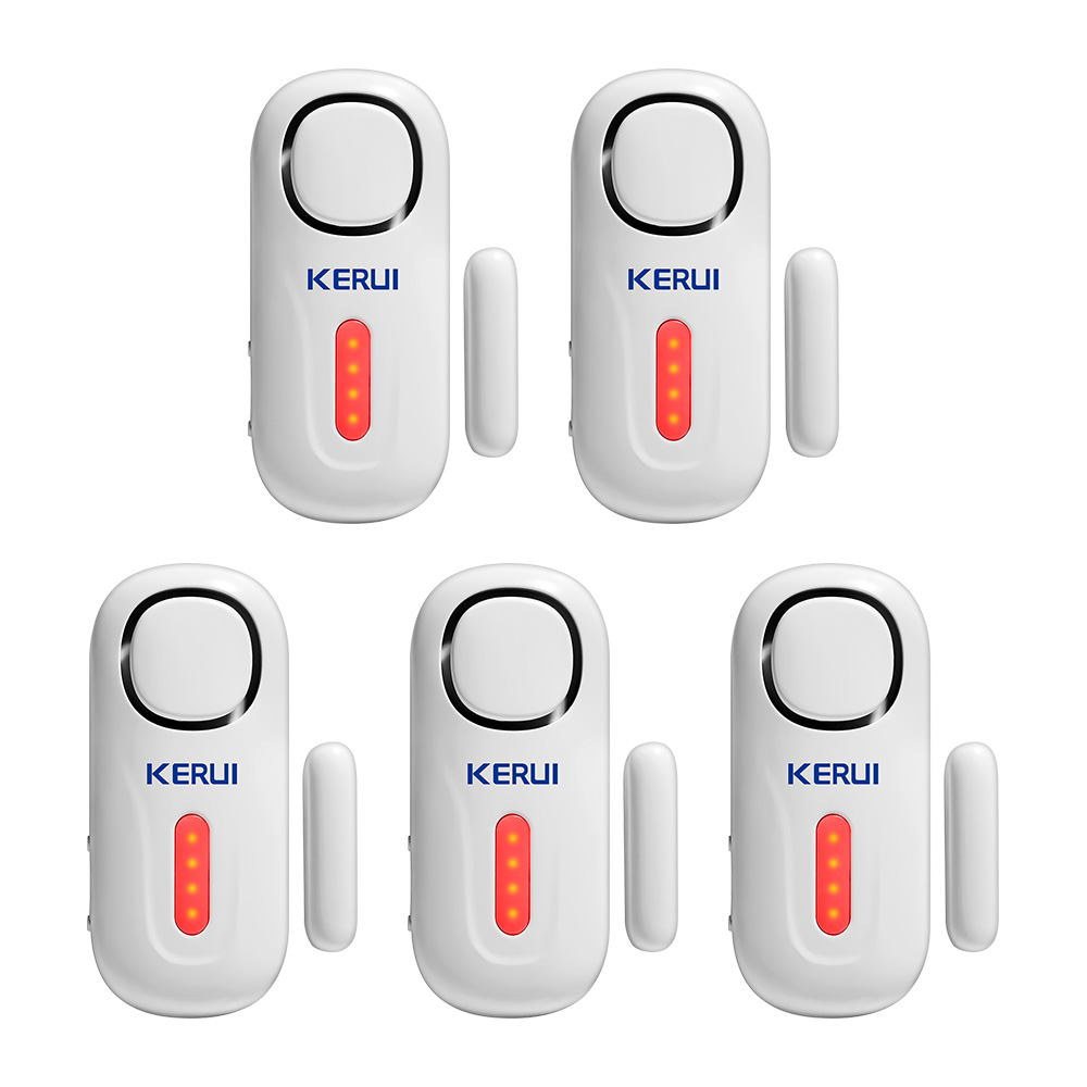 Kerui hjemmesikkerhet trådløs dørsensor alarm 433 mhz batteri strømforsyning led indikator intelligente dører vinduer skytshelgen