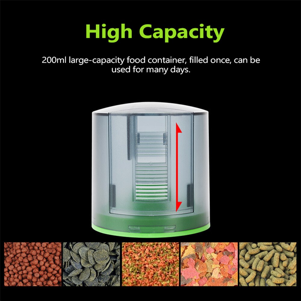 Intelligent Automatic Fish Feeder Aquarium Fish Bowl Electrical Timer Feeder Food Feeding 200ml Large Capacity Fish Feeder