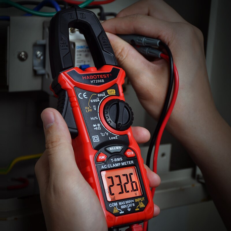 Digitale Stroomtang Tang Ampèremeter True Rms Ac Dc Pinza Voltmeter Ncv Ohm Hz Temperatuur Capaciteit Lpf