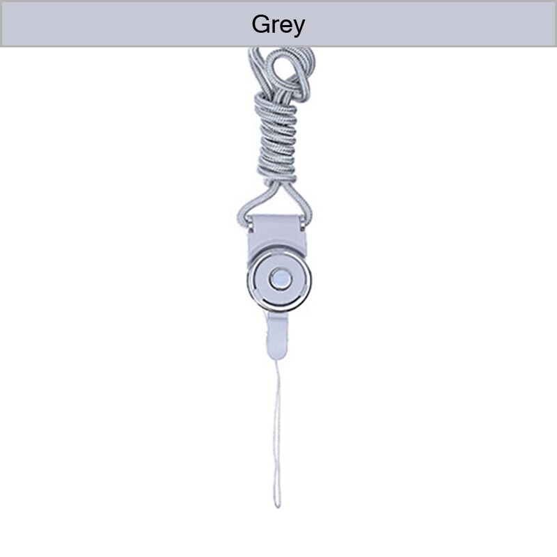 Mobile Phone strap Lanyard for Keys ID card Cell Mobile Phone Universal 6 Colors Neck Lanyard Detachable Multifunction Strap: Gray