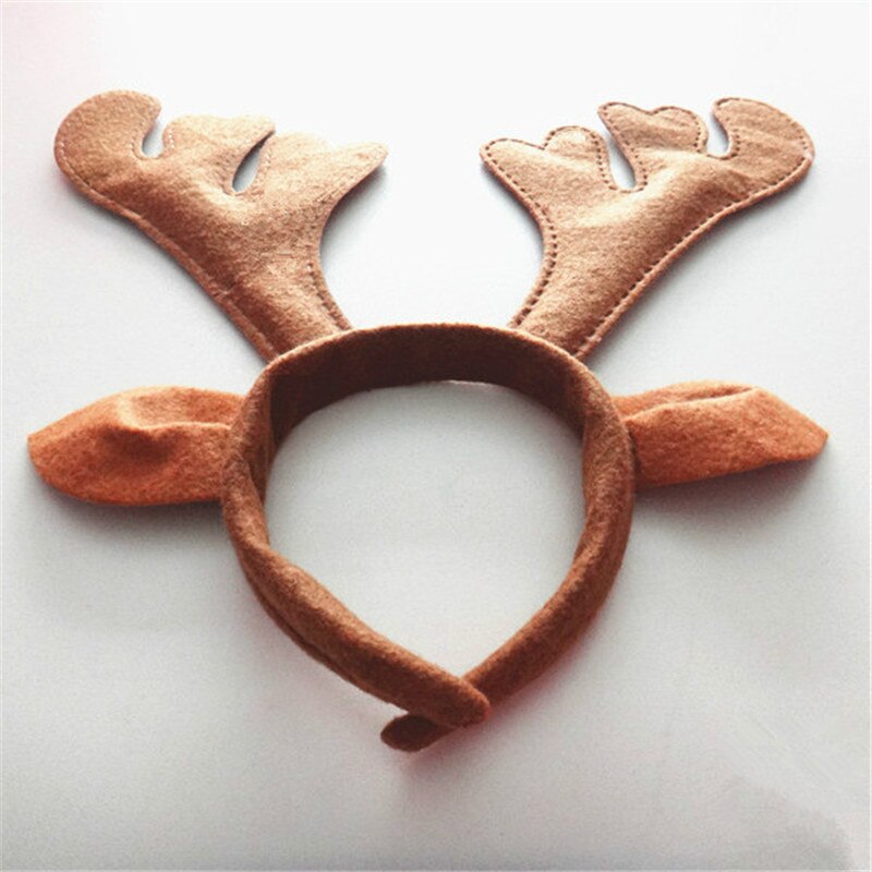 Weihnachten Kopf Schnalle Süße Braun Hirsch Geweih Headwear Mit Ohr Santa Rentier Stil Weihnachten Dekoration Ätherisches 6Z-HH112