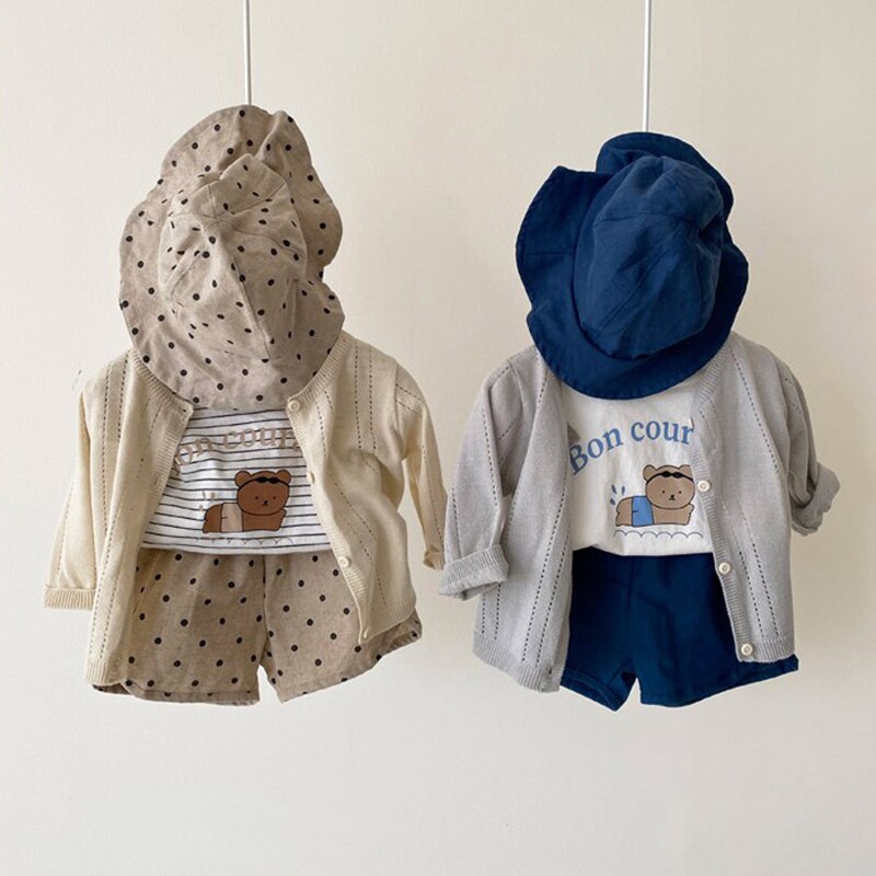 MILANCEL Sommer Neue Baby zur Seite fahren Langarm Mädchen Bluse Oansatz Strick Jungen Spitzen Koreanische Beiläufige Kleinkind Kleidung