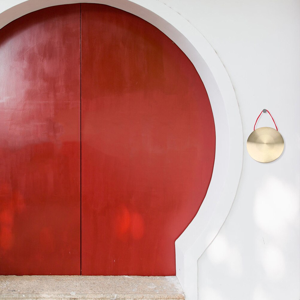 2 Sets Traditional Percussion Instrument Chinese Gong Opera Gong Hand Gong