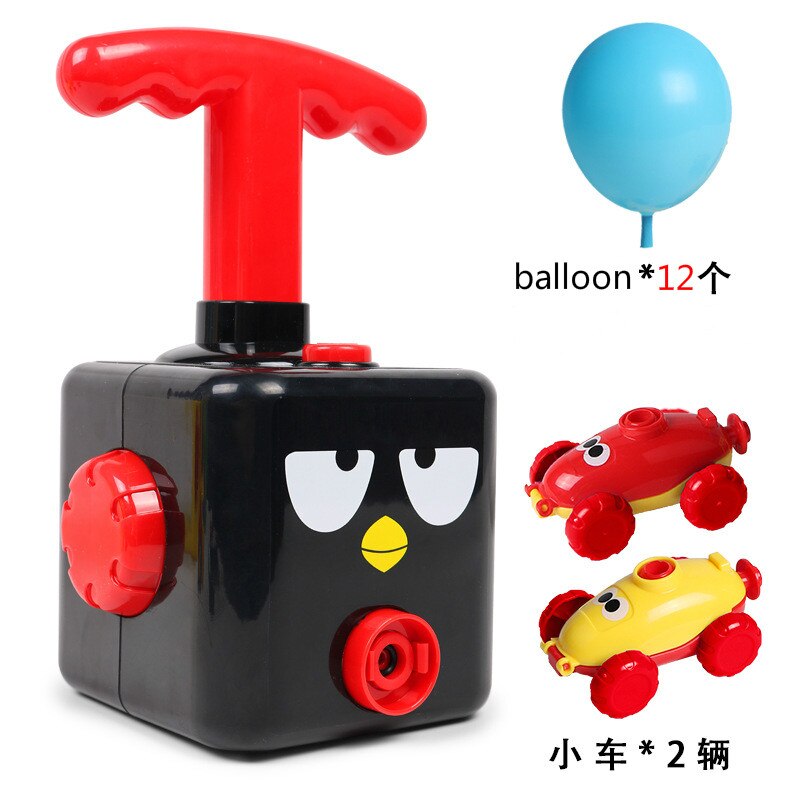 Scientific Experiments Educational Balloon Powered Launch Car Toy for Kids Physical Power Test Balloon Powered Toy Car: black bird grade