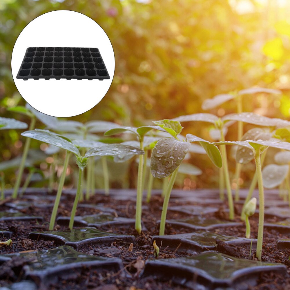 10PCS 40 Cell Seedling Tray Seed Starter Growing Plantings Trays (Black)