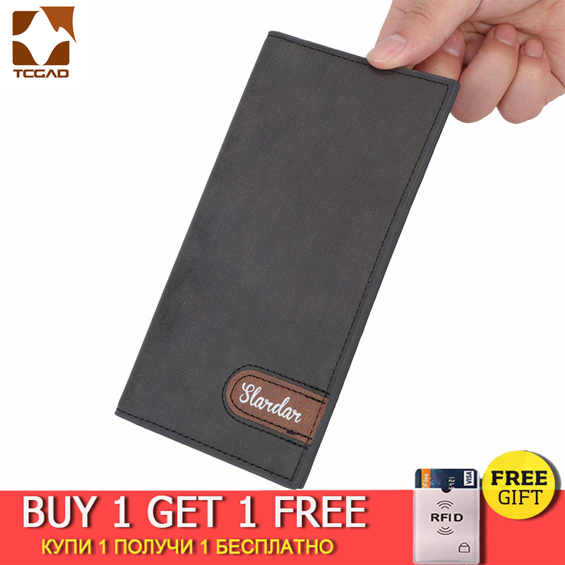 men's wallet thin portefeuille leather wallets long purse slim billeteras para hombre mans clutch pocket go carteira em couro