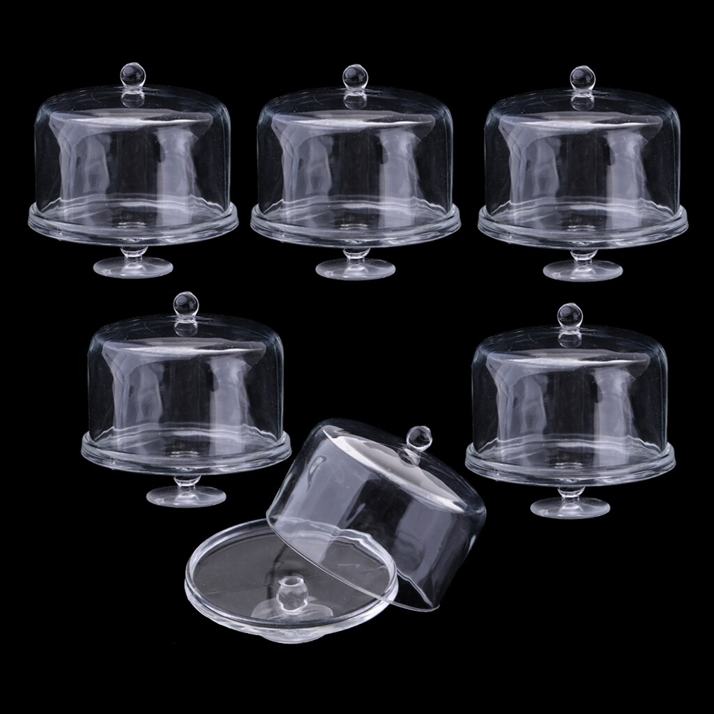 1/12 6Pcs Dessert Food Tray Tableware For Dolls House Kitchen Room Accs