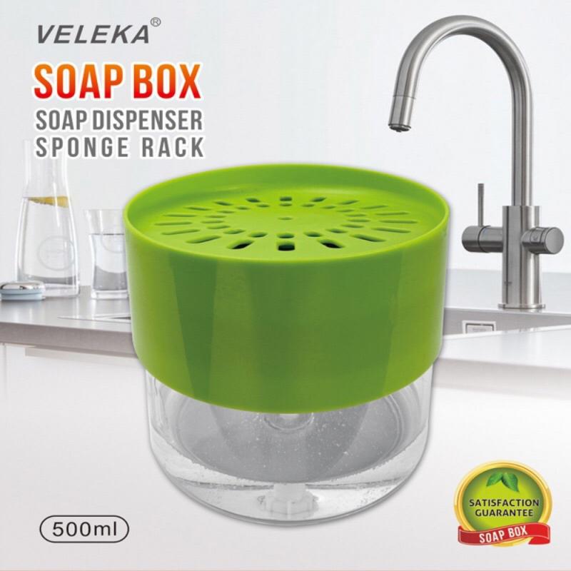 Bottle Kitchen Dishwashing Detergent Semen Box Automatic Liquid Dispenser Press Sponge Soap Dispenser Scouring Pad Liquid Box