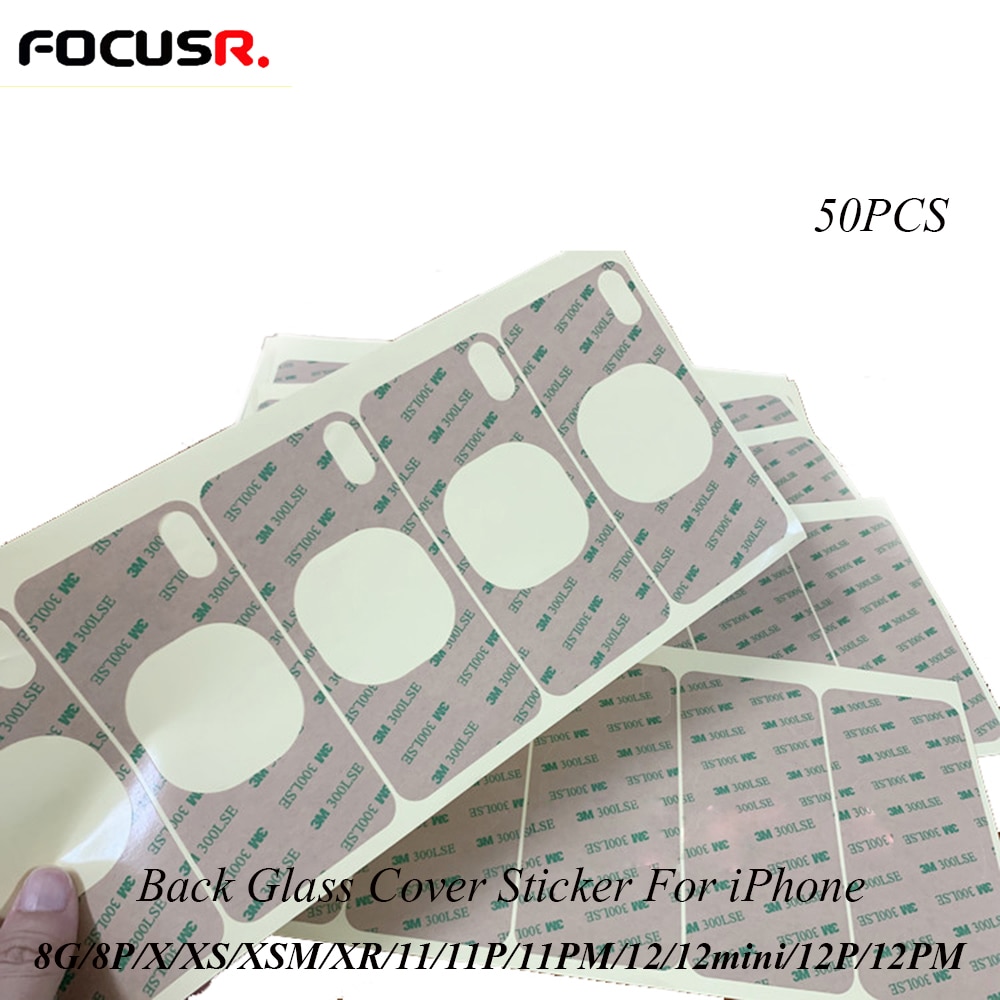 3M Terug Glas Cover Adhesive Terug Behuizing Case Sticker Voor Iphone X Xs Xsm 11 11P 11 12 12P 12 Mobiele Telefoon Sitckers