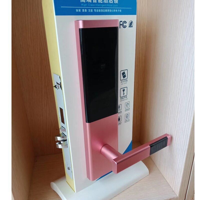 Aluminum keyless front door lock home hotel security RFID card system
