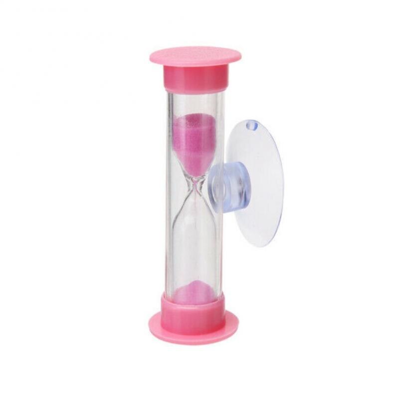 1Pc Hourglass Children Kids Toothbrush Timer 2/3 Minute Smile Sandglass Tooth Brushing Hourglass Shower Sand Time Clock: pink / 2 min