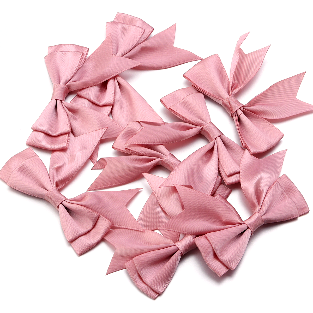 10 stks/partij Satijnen Lint Strikken Leuke Kleurrijke Dacron Dubbellaags Strik Boog Bloem Voor DIY Craft Kleding Decoratie Accessoires: Laser Bright