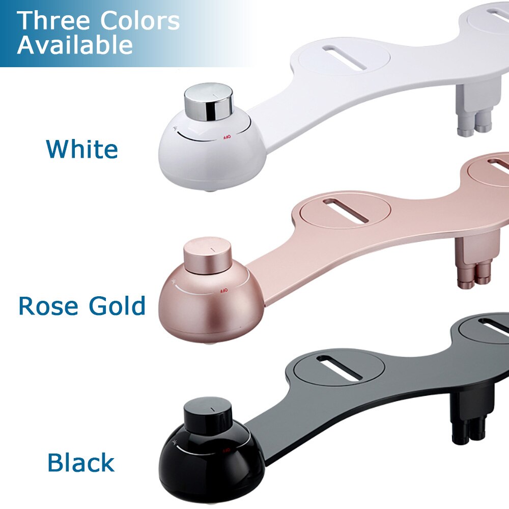 Atalawa Ultra Slim Toilet Bidet Seat Attachment Non Electric Muslim Shattaf Sprayer for Personal Hygiene, Fresh Water Spray