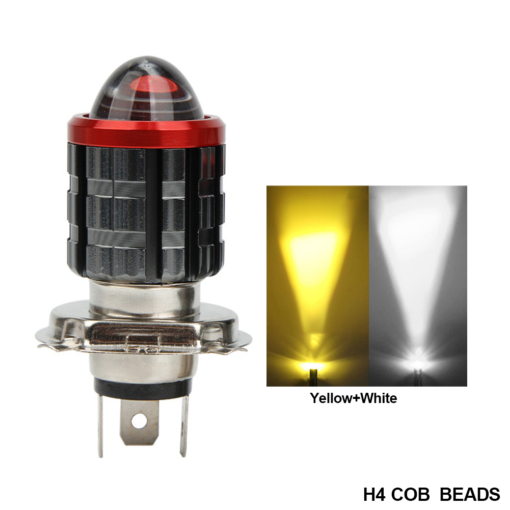 H6 BA20D Motorfiets LED Koplamp 3570 Chips Hoge Dimlicht Scooter Motor H4 HS1 Koplamp Geel Wit Mistlampen: Lavendel