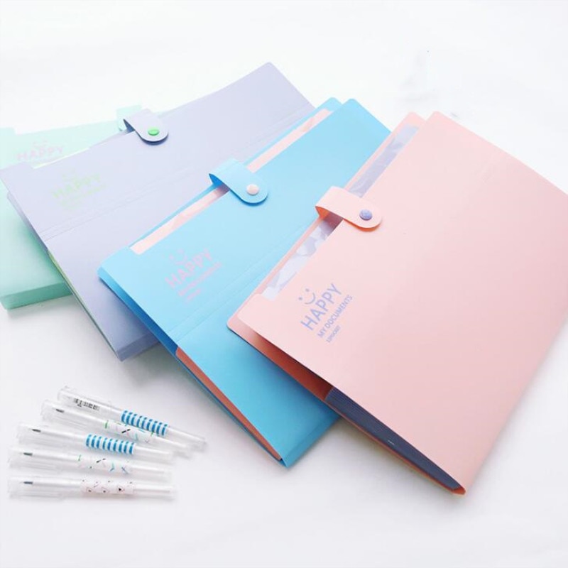 12 index simple document A4 display book PP file expanding wallet folder paper classification organ package Filing Products