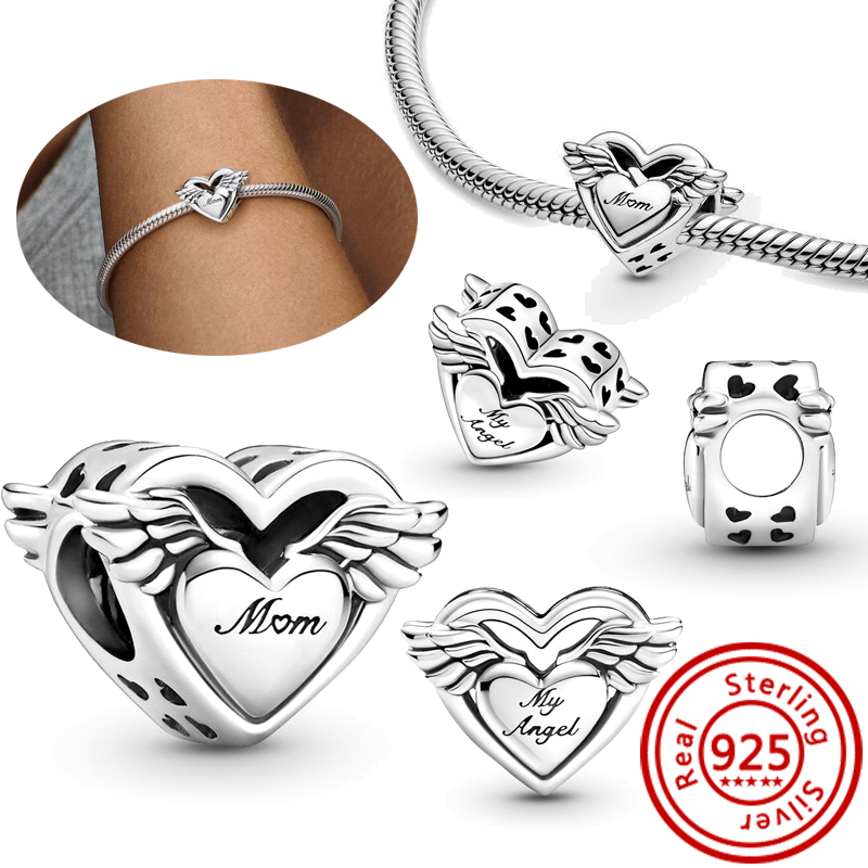 Cuentas redondas de plata 925, cristal de Murano blanco, rojo, verde, negro, azul, rojo, circonita brillante, compatible con pulsera Pantaro, de joyería fina: Lavanda