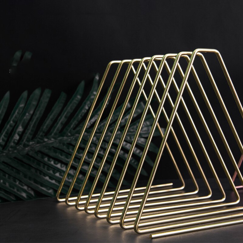 nordisch Gold Versenkbare Magazin Halfter Metall Dreieck Schreibtisch Organizer Lagerung Papier Dokument Fach Datei Ordner Büro Zubehör