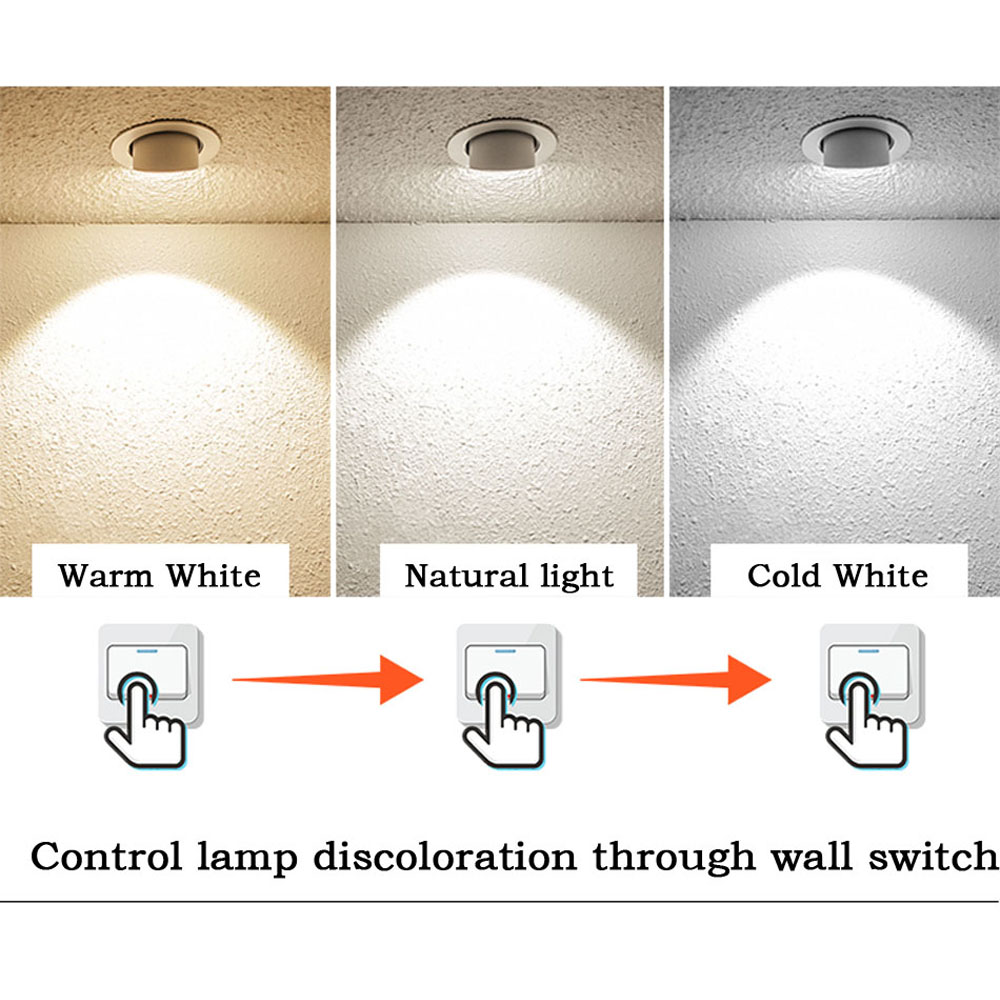 Led cob downlight indbygget lys 360 grader justerbar vinkel 5w 12w 20w 30w 40w spotlampe stue kontor indkøbscenter bar  ac110-240v