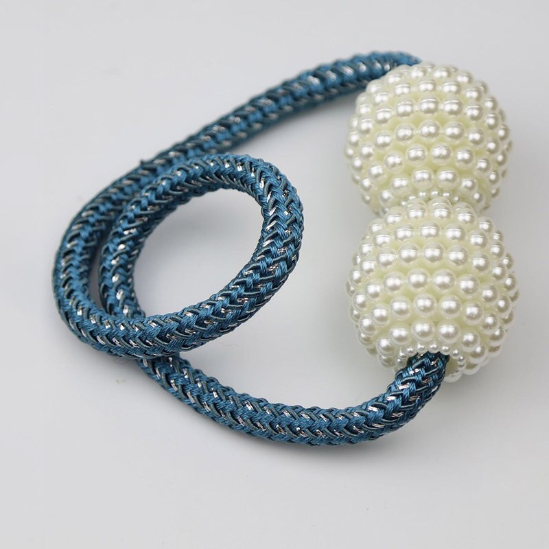 Star Curtain Broach Home Room Curtain Buckle Luck Star Curtain Decoration Accessories Magnetic Tie Back Holder Europe Style: light blue 2Pcs