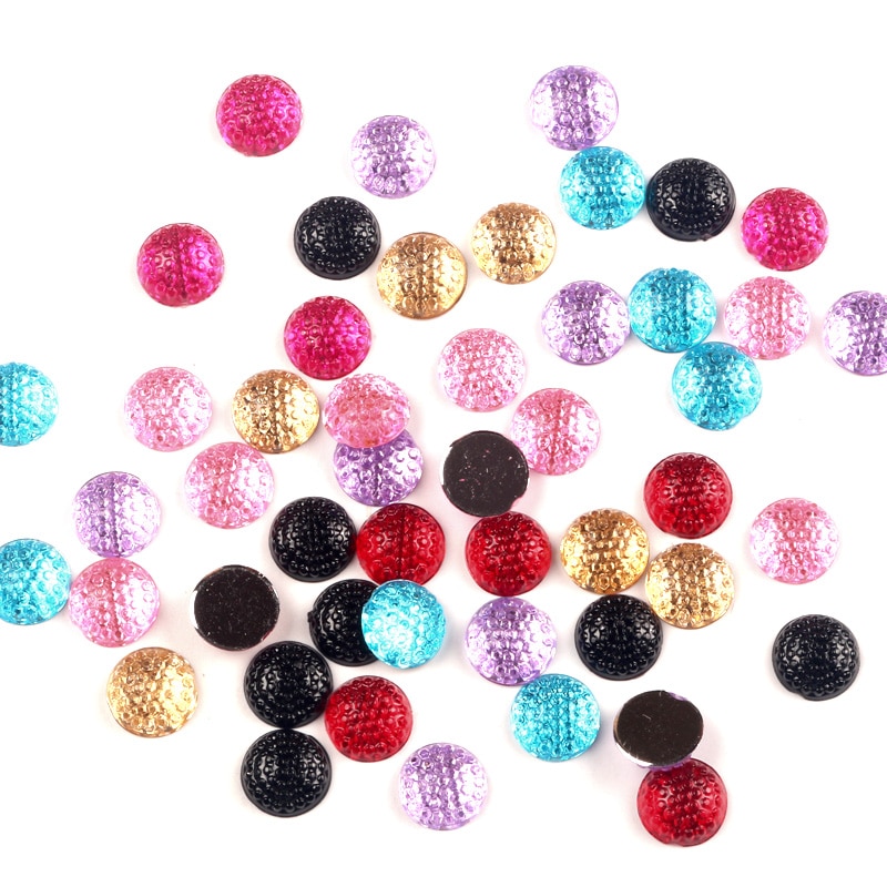 100 Stuks Gemengde Resin Bling Ronde Kristal Decoratie Craft Plaksteen Cabochon Versieringen Voor Scrapbooking Leuke Diy Accessoires