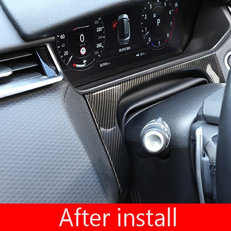 Car Accessories for Land Rover Range Rover VELAR Carbon Fiber Texture Dashboard Decoration Frame Cover Trim
