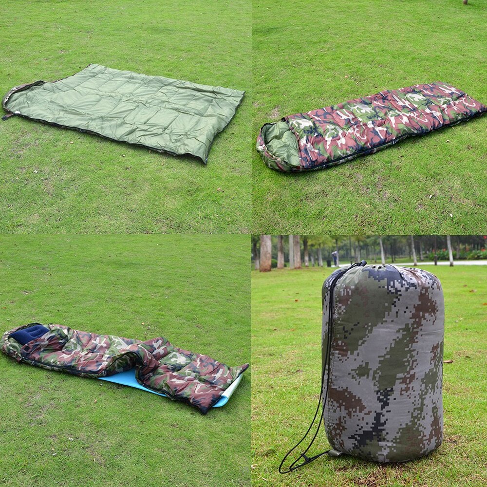 Outdoor Sleeping Bag Mountaineering Camping Sleeping Bag With Hat Air Cotton Sleeping Bag