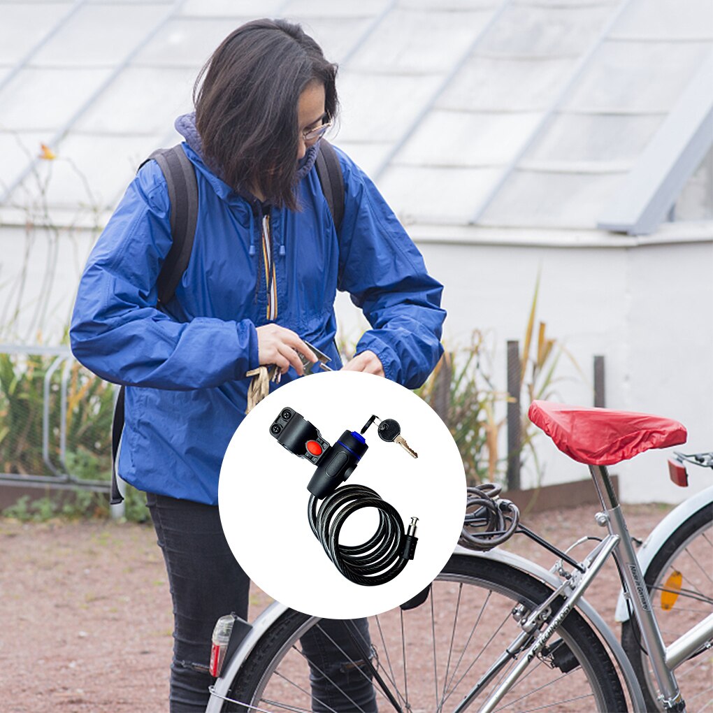 Bicycle Safety Lock Stainless Steel Anti-theft Bike Lock Universal Portable Bicycle Safety Loop