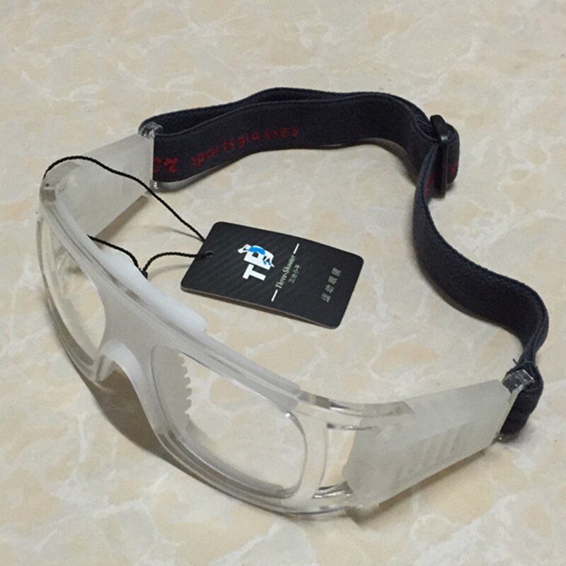 Sportsbriller eksplosionssikre briller beskyttende basketball fodbold bærbare sportslinser briller stødsikker øjetsikkerhed: Hvid