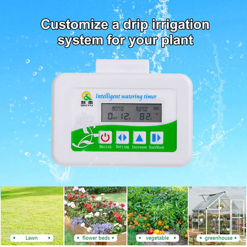 Solar Automatic Plant Watering System Electronic Watering Timer Garden Irrigation Controller
