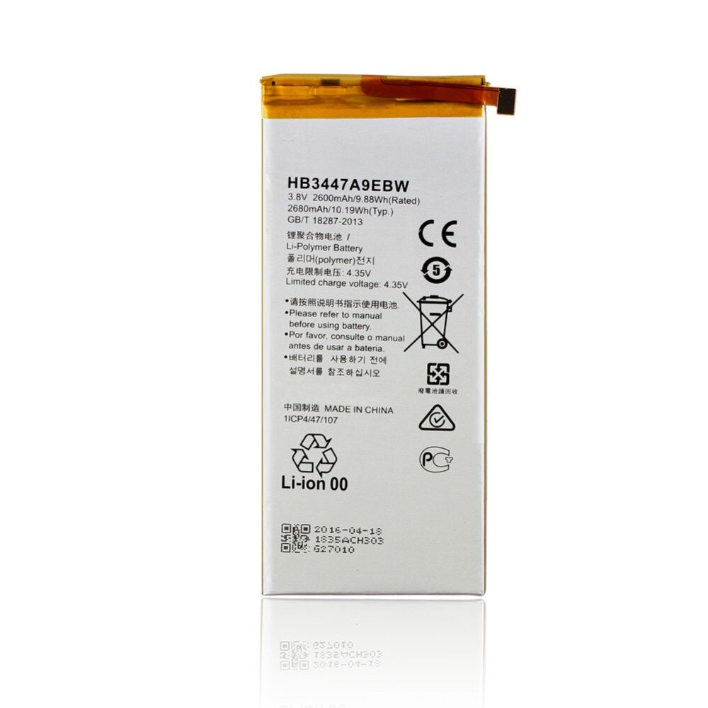 Antirr HB3447A9EBW Alta Qualidade 3.8 V 2600 mAh Li-Polímero Bateria Para Bateria de Backup de Telefone Huawei Ascend P8 #30