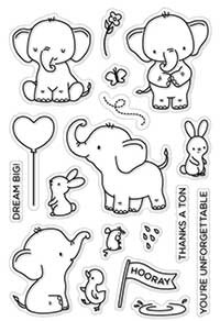 AHcraft Olifant Vrienden Stempel en Metalen Stansmessen voor Fotoalbum Decoratieve Embossing Silicone Clear Stamps winter: Stamp
