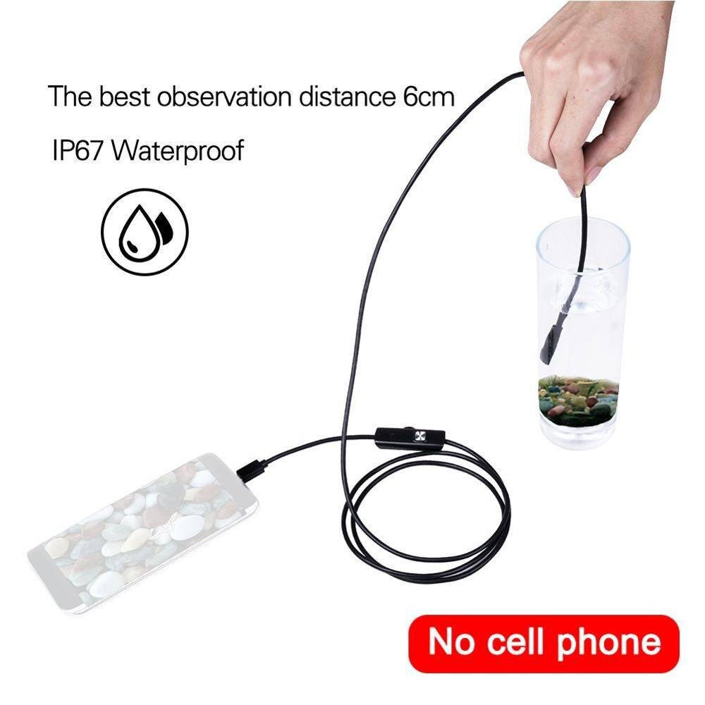 5.5mm Endoscope Camera Flexible IP67 Waterproof Micro Adjustable Camera Inspection Borescope For Android Notebook USB PC 6L B9Z6