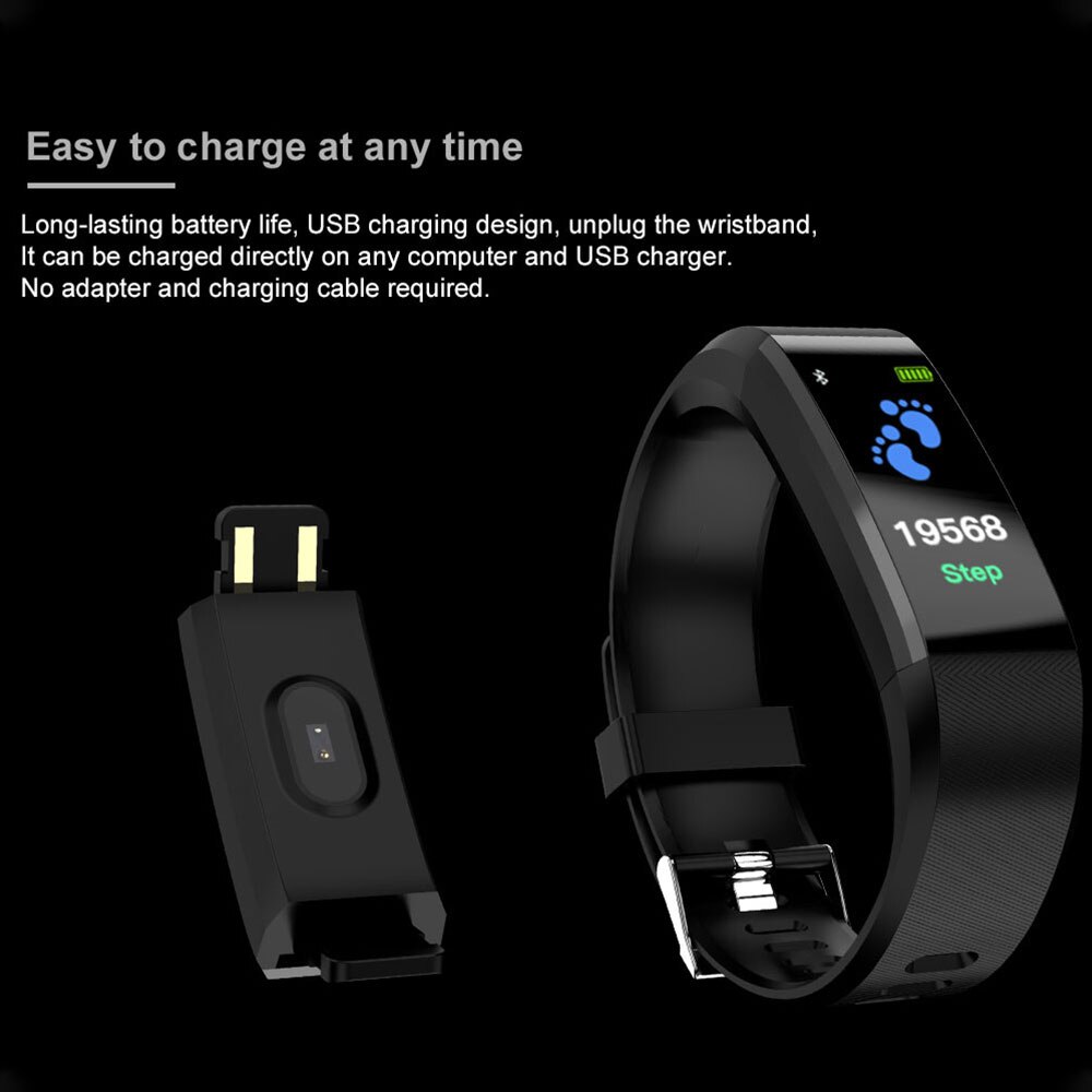 Fitness Tracker Sport Smart Uhr Mit Blutdruck Herz Rate Armband Bildschirm Smart Elektronik Armband Uhr