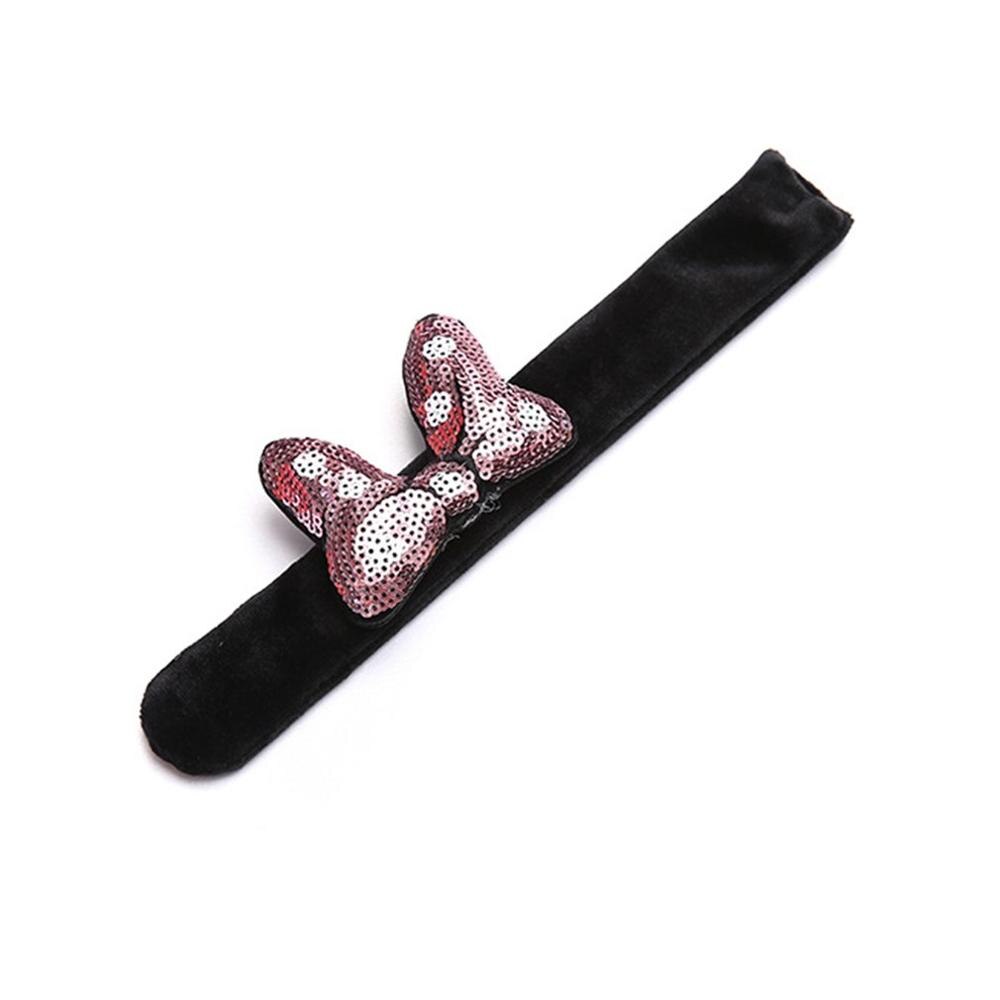 Colorful Sequin Slap Bracelets Party Wrist Strap Wristband for Kids Birthday Beach Party Supplier: Pink