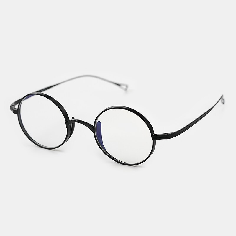Gafas redondas de titanio para hombre y mujer, montura de gafas Retro Vintage, de de lujo, graduadas, para Miopía: 3