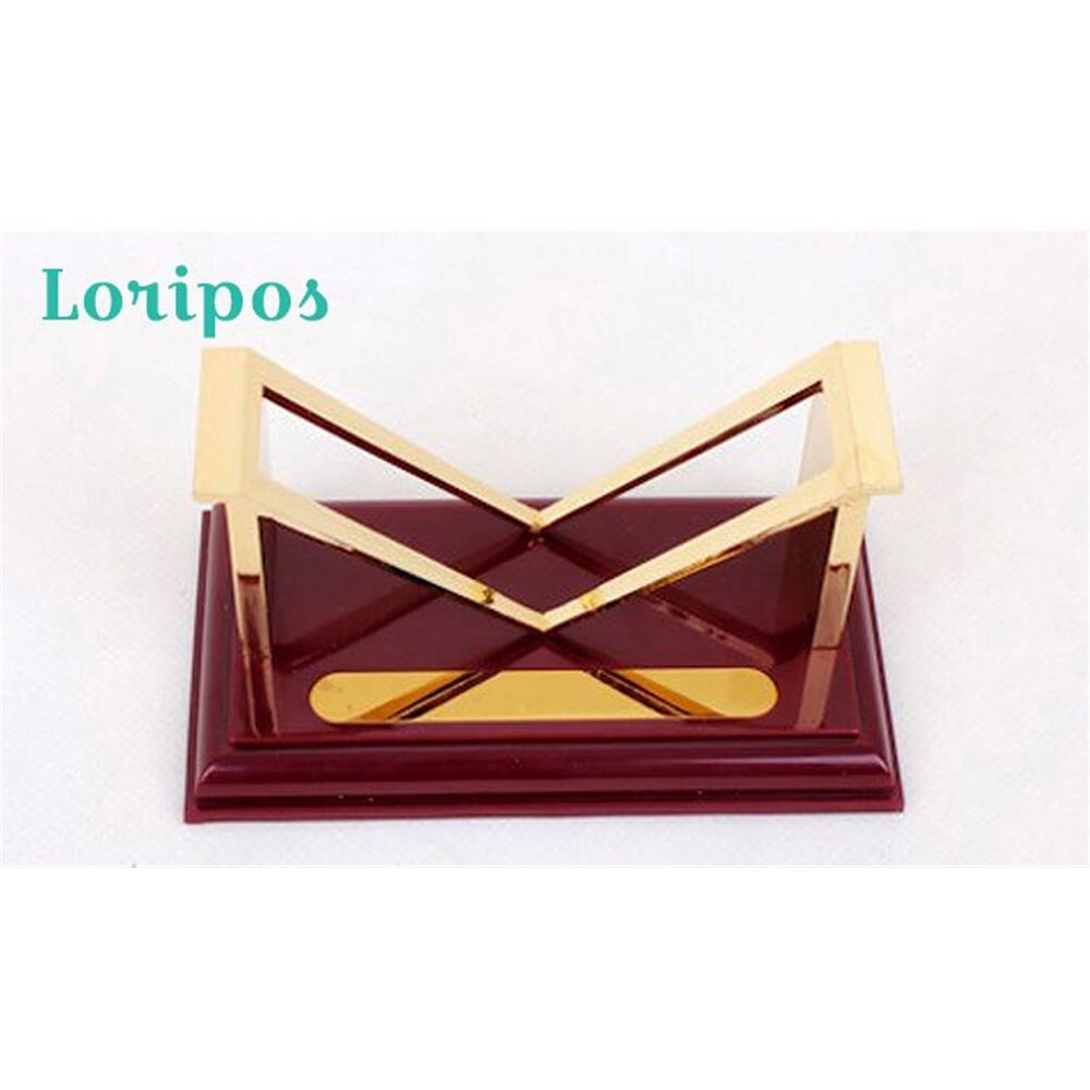 Business Card Holder Box Gorgeous Copper Plating Office Plastic Name Card Holder For Table Setting Desk Storage Case