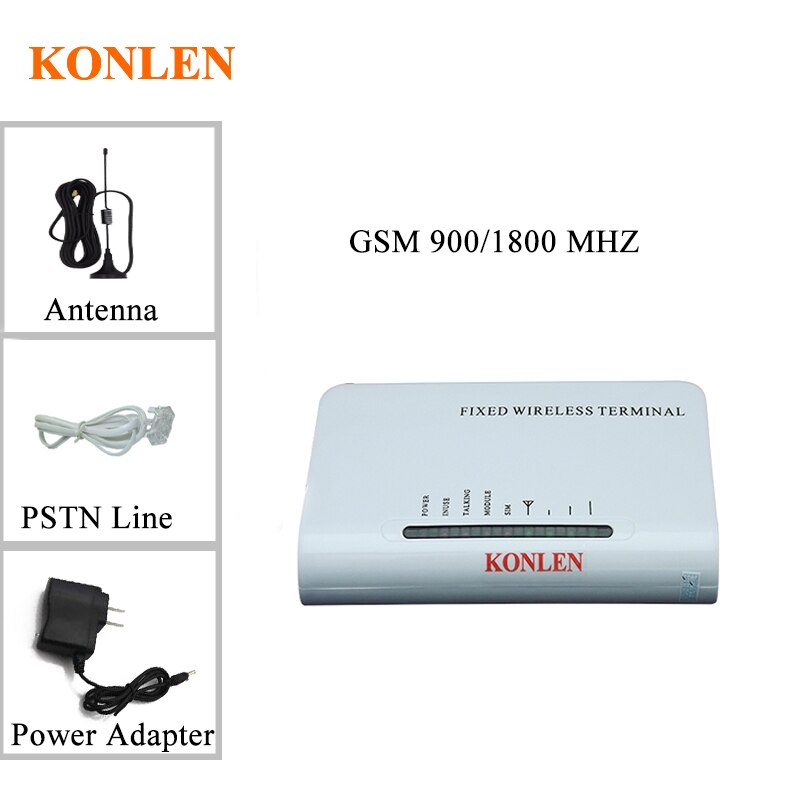 Konlen trådløs fast gsm 900/1800 mhz terminal 2 porte forbinder hjemmebordstelefon, arbejde med understøttelse af backup af sim -kort