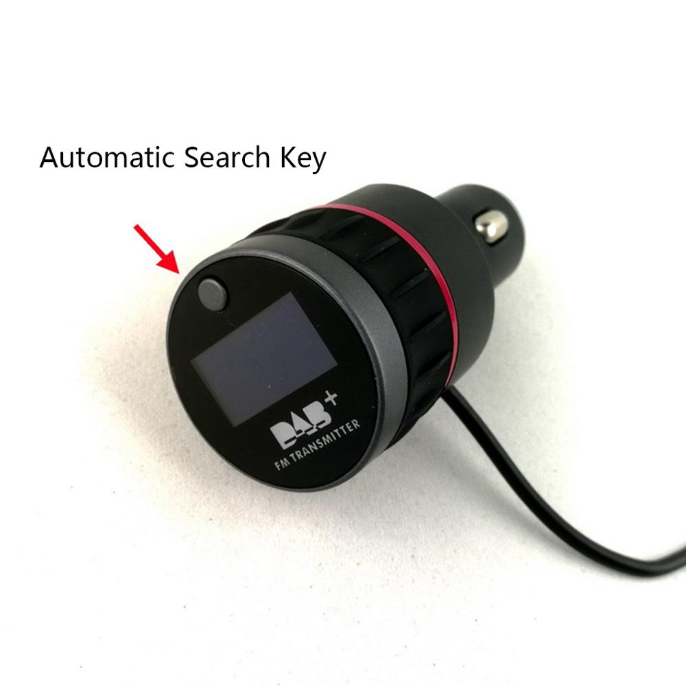 Universal Car Radio DAB+ Radio Tuner Digital Broadcasting Receiver with FM Transmitter Converter Plug Antenna Kit