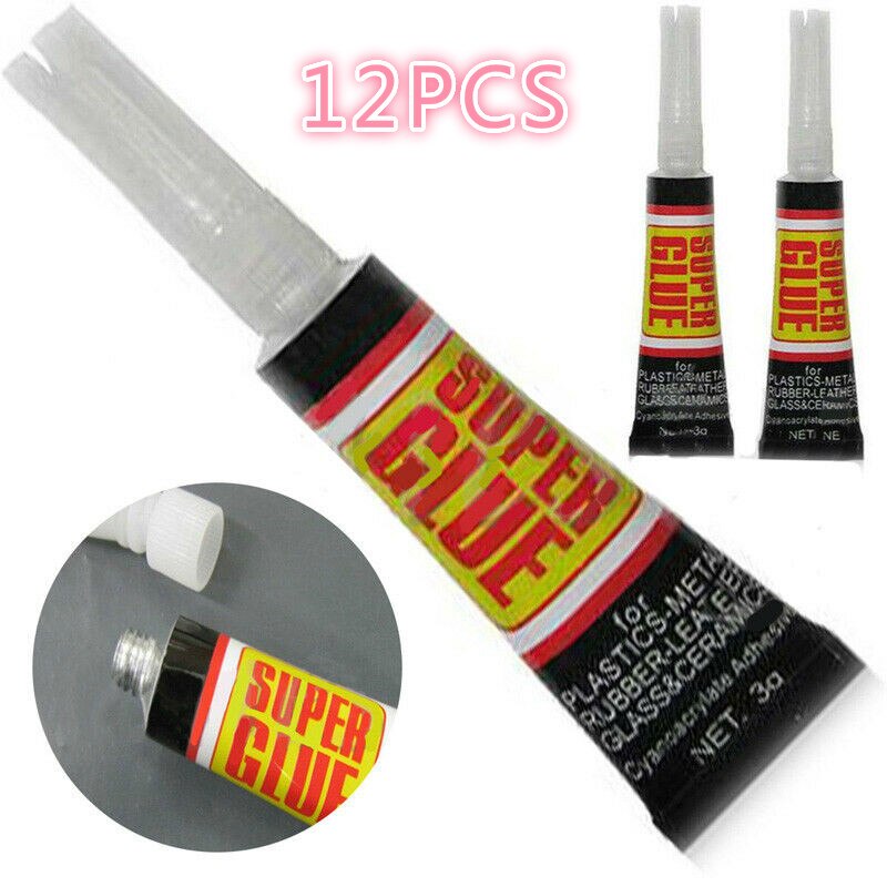 Liquid Super Glue 502 Instant Strong Bond Leather Wood Rubber Metal Glass Cyanoacrylate Adhesive Stationery Store 2/6/12pcs