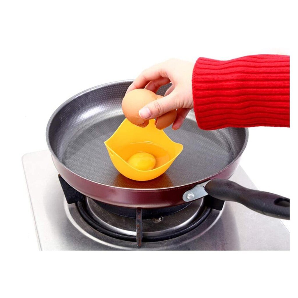 4PCS random color egg poacher silicone pancake egg poach pods baking cup kitchen cookware bakeware tool utensil