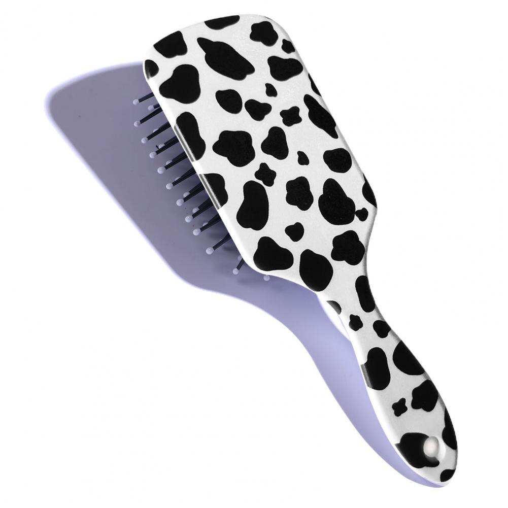 Kam leopardprint højtemperaturbestandigt abs slidstærkt materiale kvinder klipning hår kam til hjemmehår børste frisør: 1