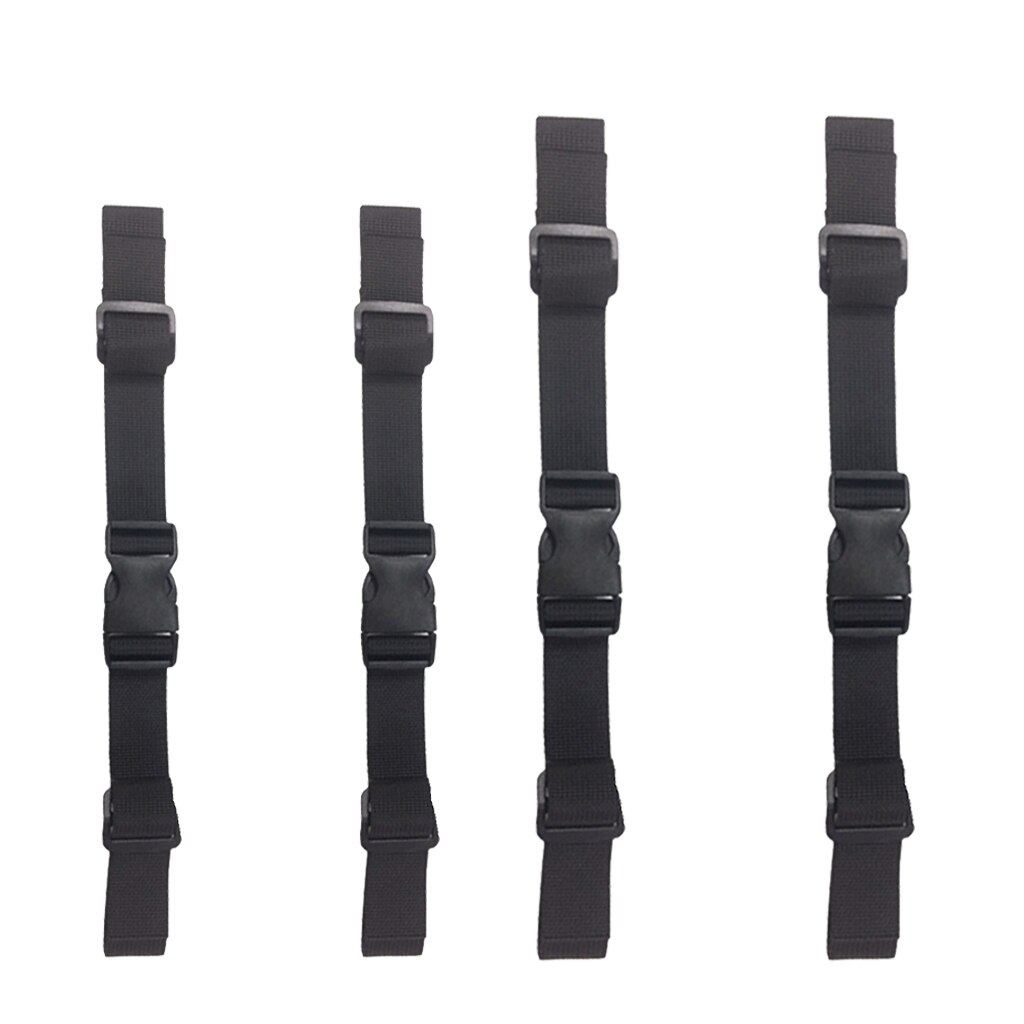 2 stycken justerbara ryggsäcksremmar för bröstbenssele och midjeremmar nylon med snabbkopplingsspänne svart